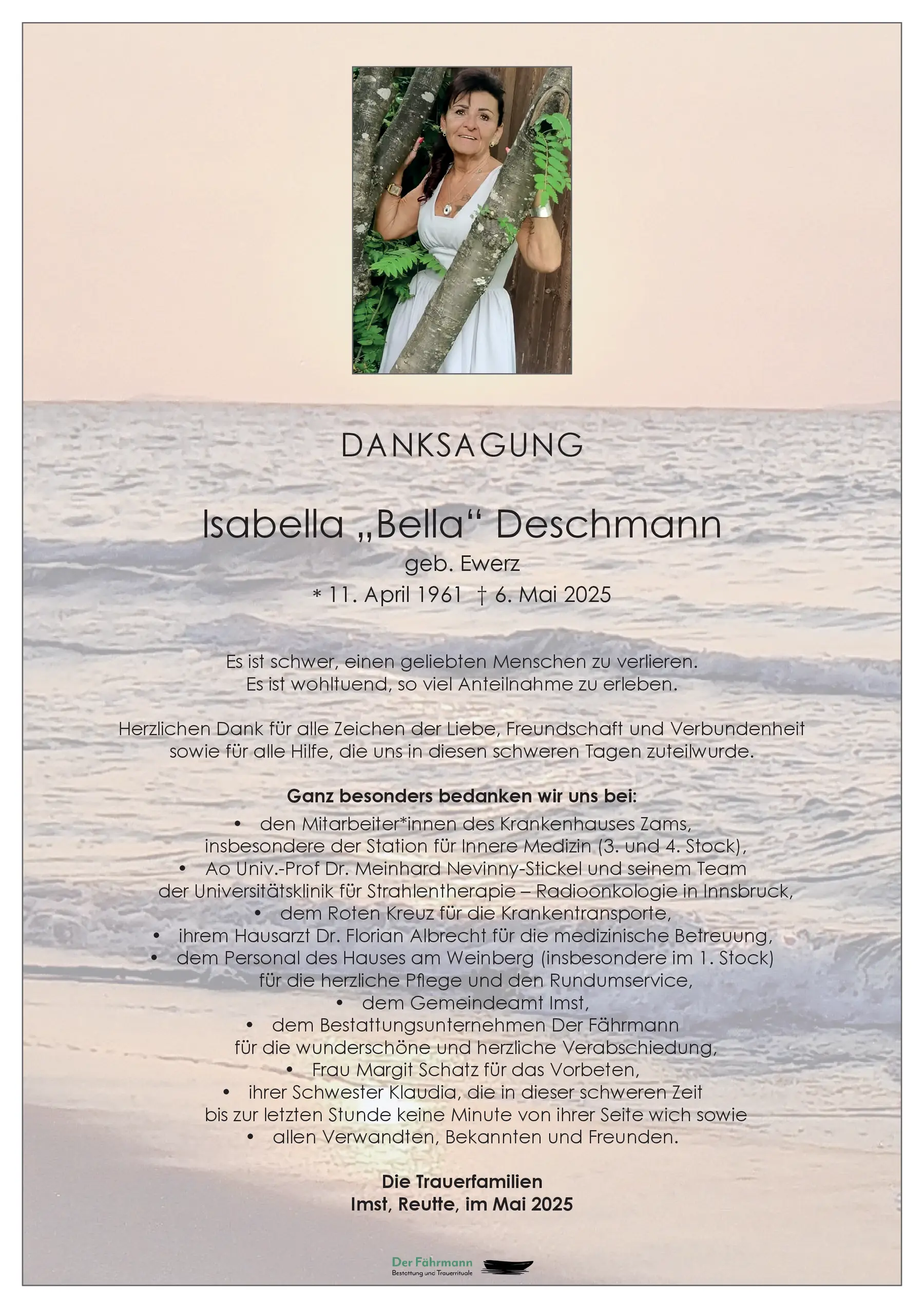 Danksagung Isabella Deschmann