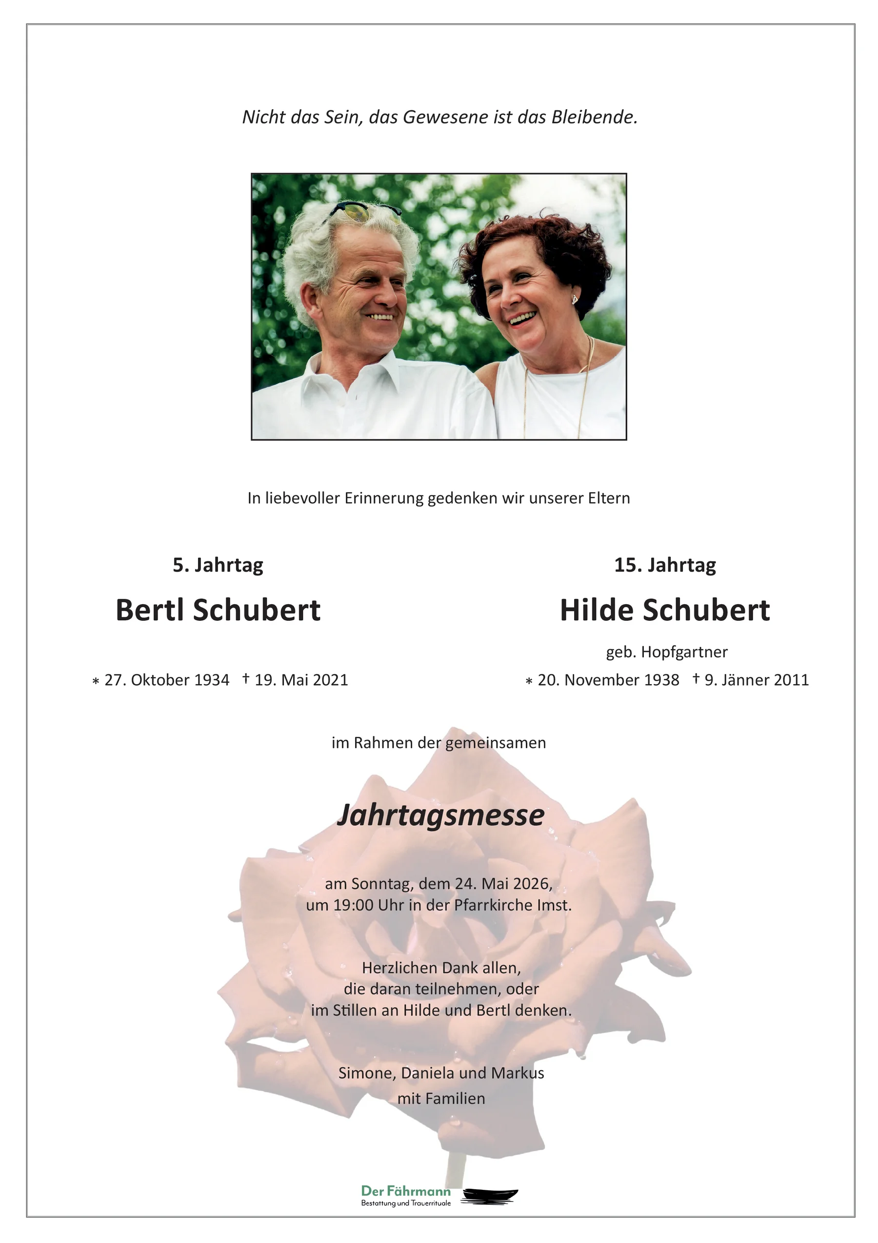 Jahrtag Schubert